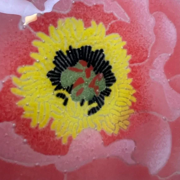 Vibrant Pink Peony Glass Art by Peggy Karr - Picture 4 of 14